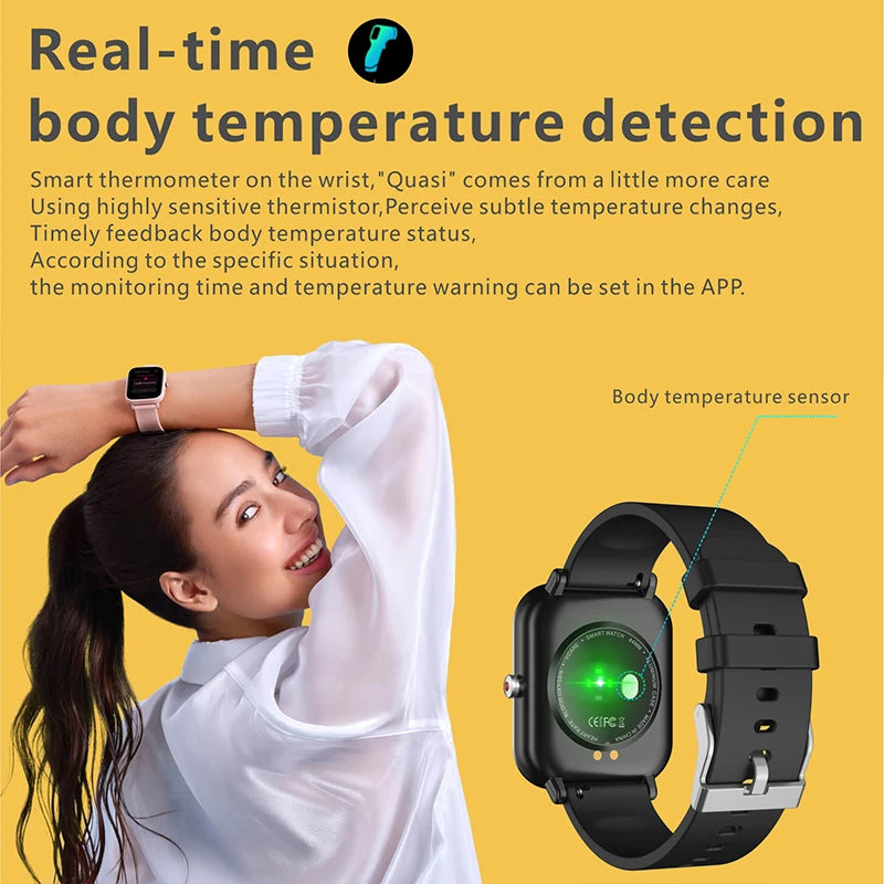 2024 New Smart Watch Men Blood Oxygen Monitoring Sports Fitness Watch Man Woman Body Temperature Monitor Smart Watch For Xiaomi